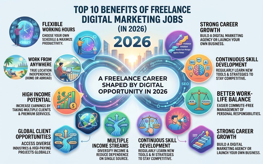 Top 10 Benefits of Freelance Digital Marketing Jobs